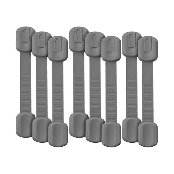 Bates- Child Safety Strap Locks, 8 Pack, Gray, Baby Cabinet Locks with ...