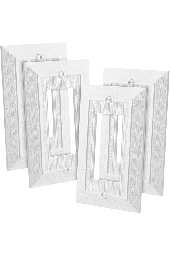 - Classic Beadboard Single Decorator Wall Plate, 4 Pack, Decorator Wall Plate, 1 Gang Wall Plate, Outlet Plates, Decora Wall Plate