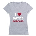 thumbnail image 1 of Bates College Bobcats I Love Women Short Sleeve T-Shirt, Heather Grey - Small, 1 of 1