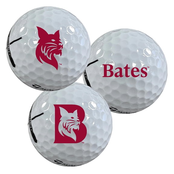 Bates College Bobcats Logo Edition Taylormade Distance+ Golf Balls 12-Pack (Dozen)