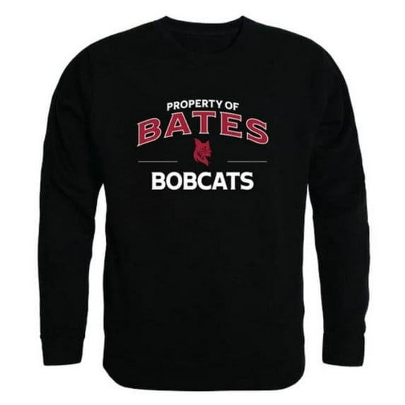 Bates College Bobcats Property of Crewneck Sweatshirt, Black - Medium