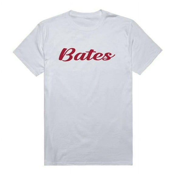 Bates College Bobcats Script T-Shirt, White - Medium