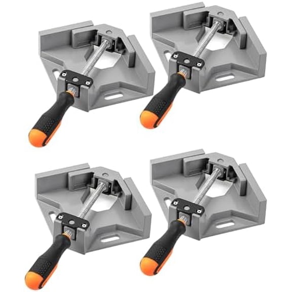 Bates- Corner Clamps for Woodworking, 4 Pack, 90 Degree Clamp with Adjustable Swing Jaw Aluminum Alloy Frame, Right Angle Clamps for Woodworking$$Tools & Hardware Other