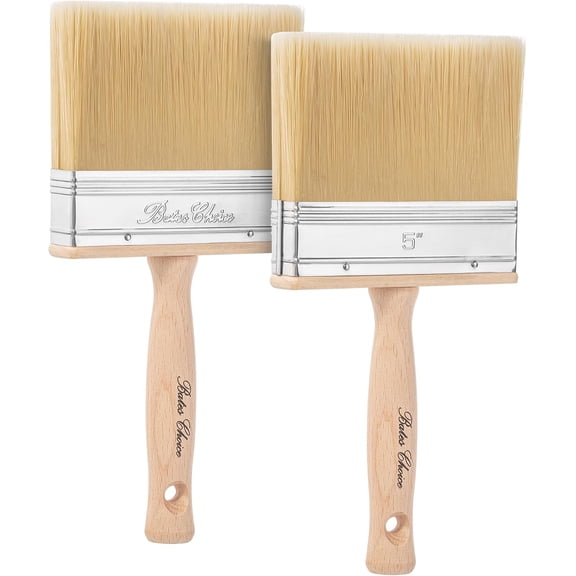 Bates- Deck Stain Brush, 5 Inch, 2 Pack, Wooden Handle, Stain Brushes for Wood, Deck Brush, Large Paint Brushes$$Tools & Hardware Other