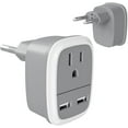 thumbnail image 1 of Bates- European Travel Plug Adapter, Adapter with USB, European Plug Adapter, US to Europe Plug Adapter, 1 of 9