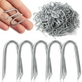 Bates Fence Staples, 200 pcs, 1", Galvanized Steel Fencing Staples