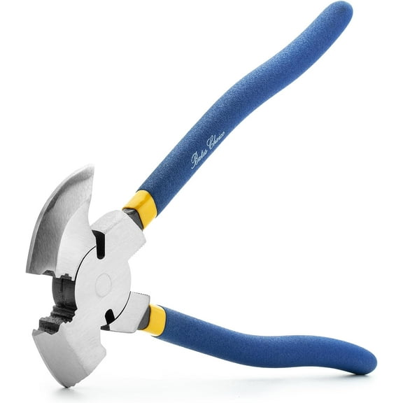 Bates Fencing Pliers - 10.8 Inch, Blue, Multi Tool Fence Cutter, Nail Puller, Staple Puller