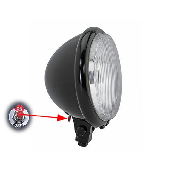 Bates Head Light Led 5 3/4" FBK. bike part for Cruiser, beach cruiser, Lowrider, Trike, bicycle Parts