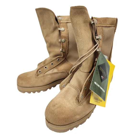 Bates Men's Size 4.5W Tan Temperate Desert Infantry Gore-Tex Waterproof Combat Boots