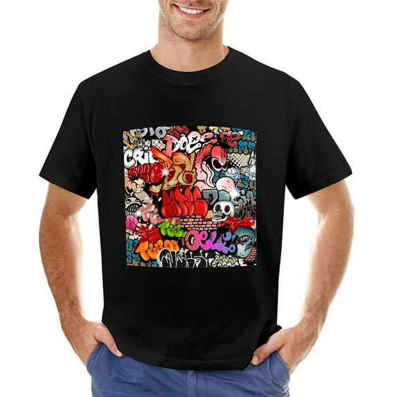 Bates Oele Men’s T-Shirt 100% Cotton Casual Short Sleeve Tops Gift Tee Black XL