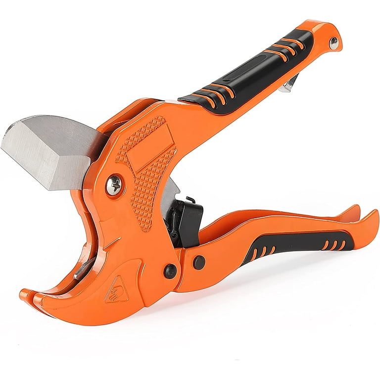 Bates- PVC Pipe Cutter, Cuts up to 1.5 Inch, Ratcheting PVC Pipe Cutter  Tool, Pipe Cutters PVC, PVC Pipe Shears