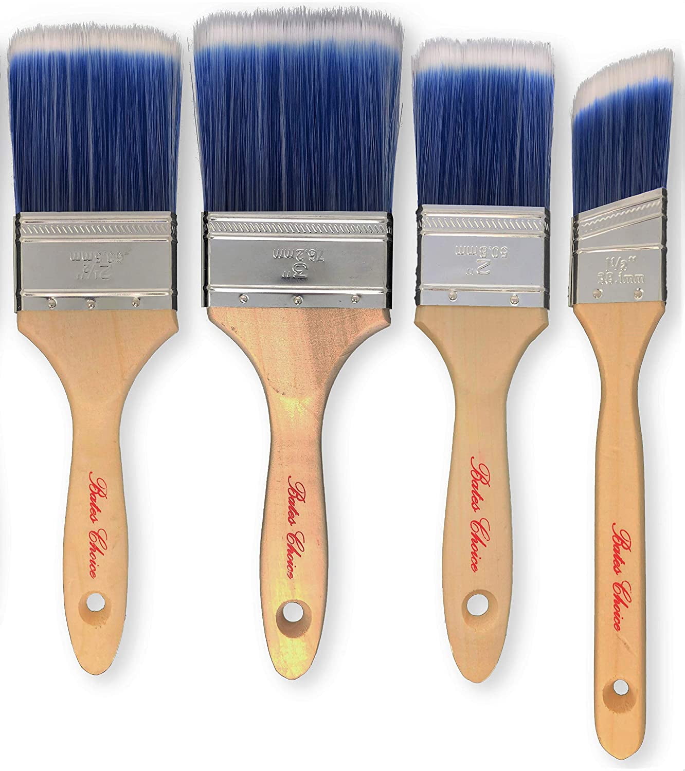 2 Angle Trim Paint Brushes 3 Professional Painting Tools Wood Handle Wall Decor