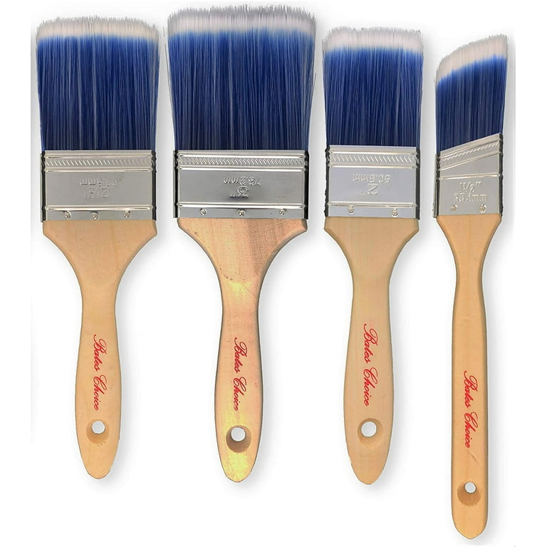 Bates Paint Brushes - 5 Pieces 3, 2.5, 2, 1.5 and 1-Inch, Paint Brushes for Wall
