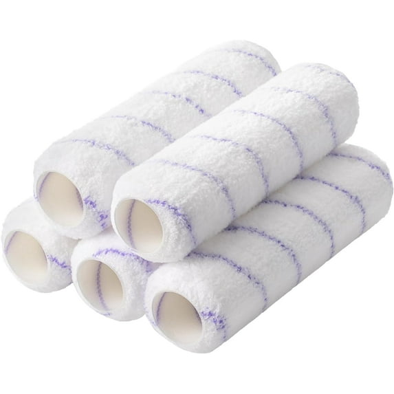 Bates- Paint Roller Covers, 9", Purple Stripes, 5 Pack, Covers for Paint Rollers 9 Inch, 9 Inch Paint Roller Covers, Paint Roller Cover