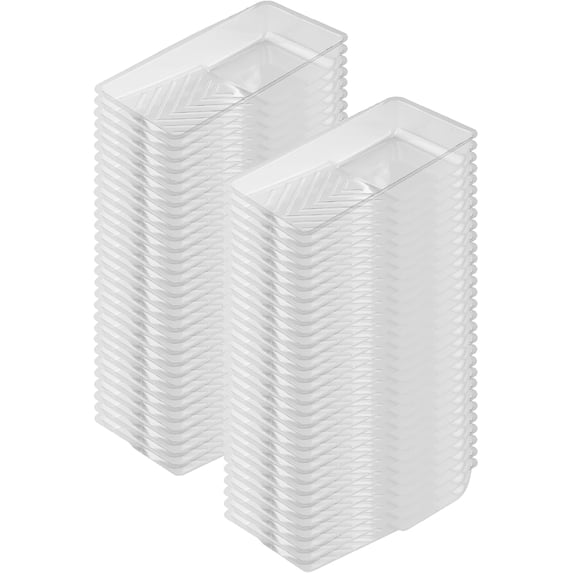 Bates- Paint Tray Liner, 4 Inch, 60 Pack, Clear, Plastic Disposable Paint Tray for Painting Walls