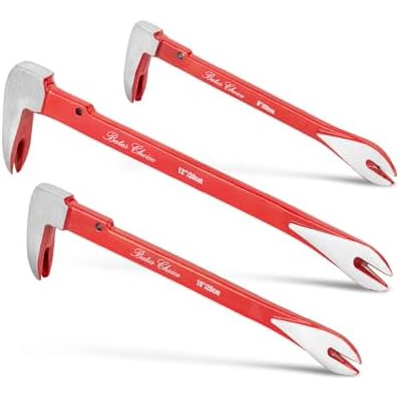 Bates- Pry Bar Nail Puller Set, 3 Pack, 8"/10"/12", Nail Puller Tool, Small Pry Bar$$Tools & Hardware Other