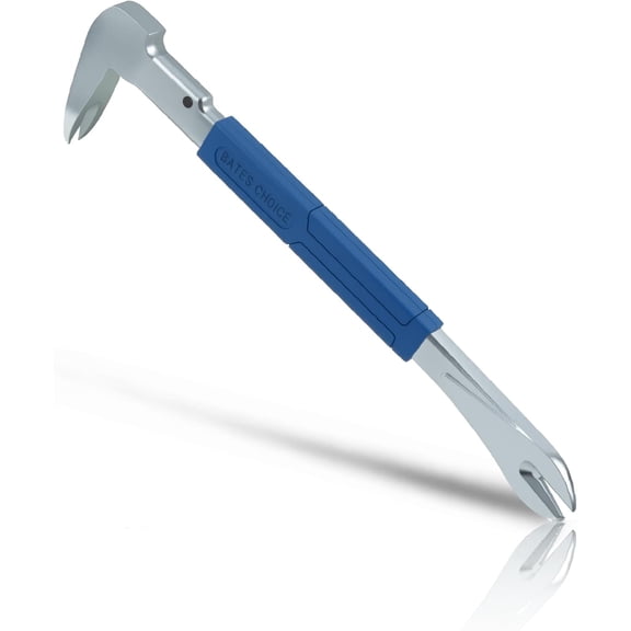 Bates- Pry Bar Nail Puller Tool, 14 Inch, Carbon Steel, Anti-Slip Grip