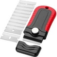 thumbnail image 1 of Bates- Razor Blade Scraper, Red, Locking Razor Scraper Set with 10 Extra Stainless Steel Blades, Window Scraper, 1 of 6