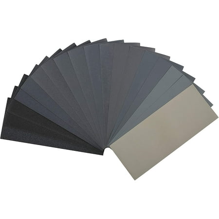 Bates- Sandpaper, 18 Pack, Assorted Grit, Sandpaper Assortment, Sand Paper, Sandpaper for Metal