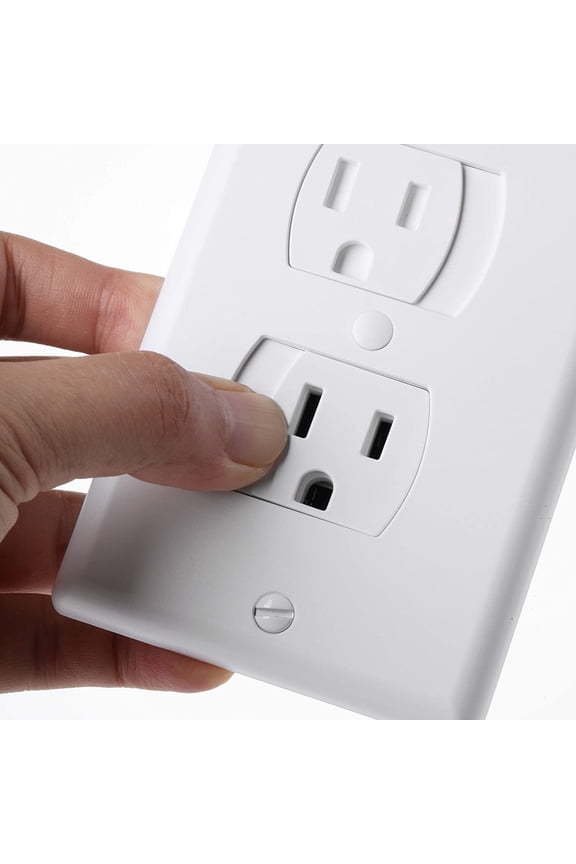 Self-Closing Baby Safety Outlet Covers, 2 Piece,White