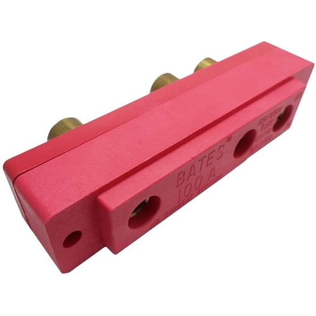 Stage Pin Rack Panel Bates Stage Pin (100A / 125V) Female Panel Mount Double Set Screw Red ...