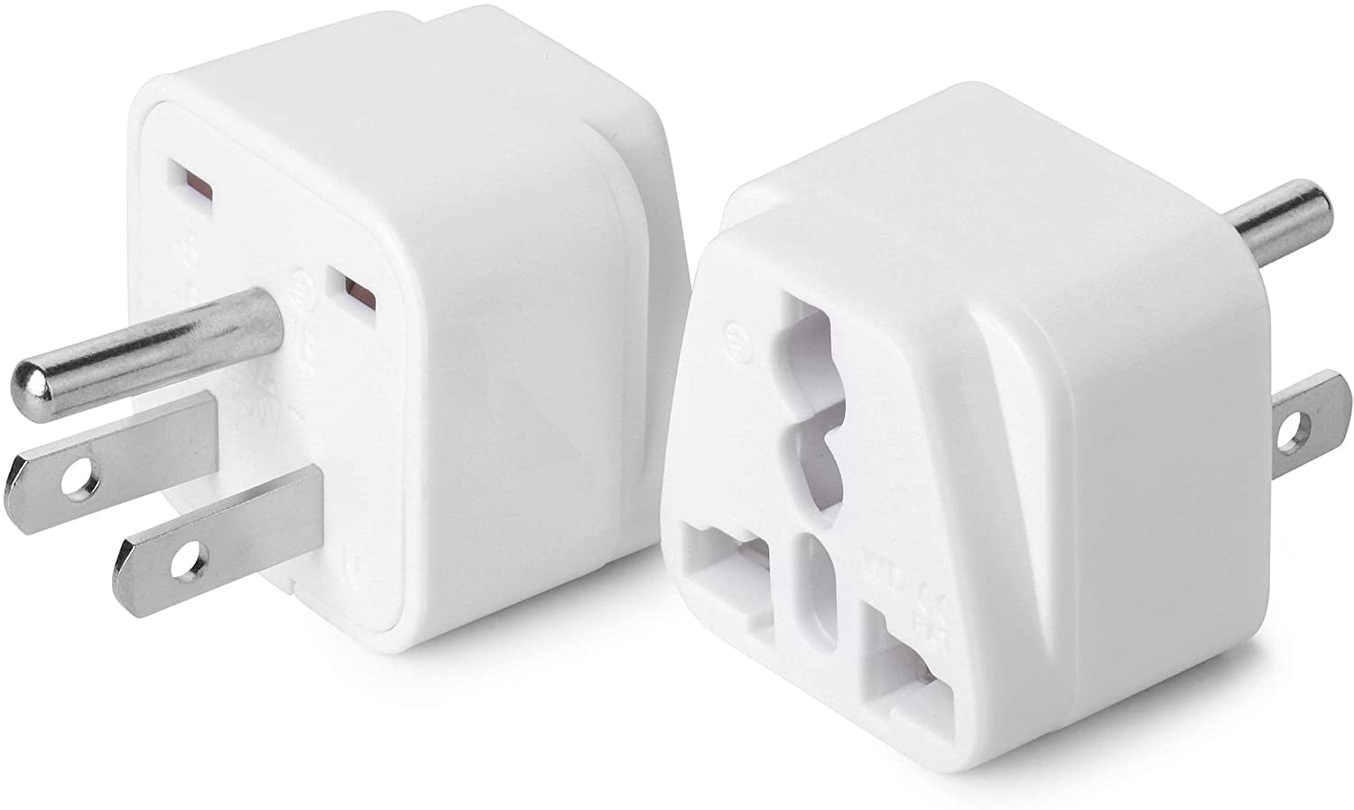 Bates- Universal to American Outlet Plug Adapter, 2 Pack, Canada Universal  Travel Plug Adapter, 2 Pc, UK to US Adapter, US Plug Adapter 