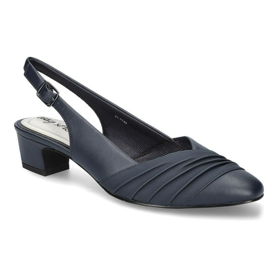 Bates by Easy Street Women's Slingback Pumps Color: Navy Size: 8.5