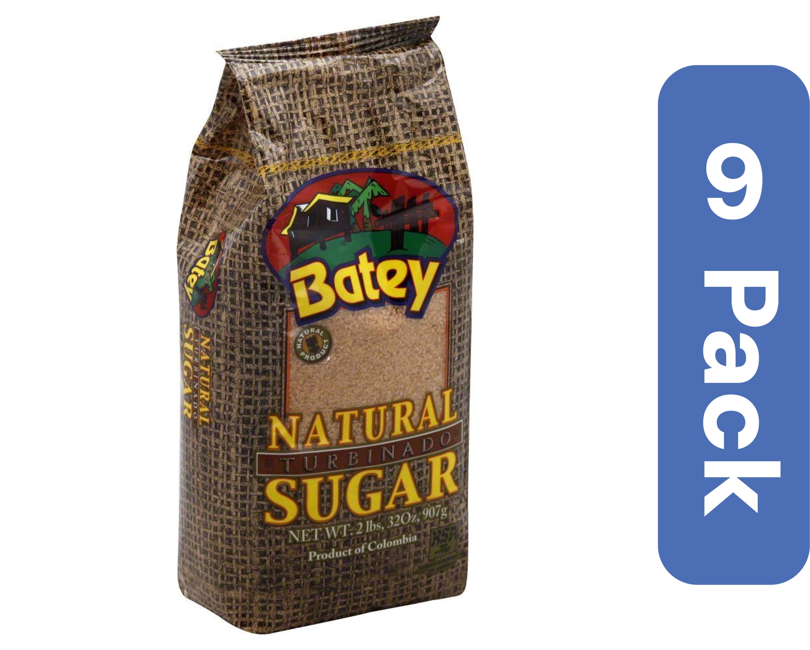 Batey Natural Turbinado Sugar 2 lb (Pack Of 9)