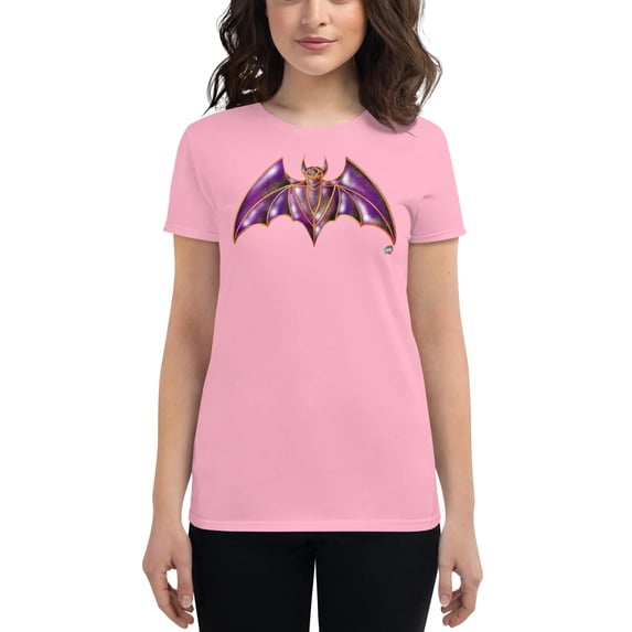 Batgirl Doodle Amethyst women's graphic t-shirt