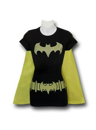 Superhero Batgirl Shirt With Cape Batman Mask DC Comics Batgirl