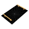 thumbnail image 1 of Bath Accessories Sets Single Print Decorative Tray With Handle For Home Bathroom Bedroom Grid Pattern, 1 of 7