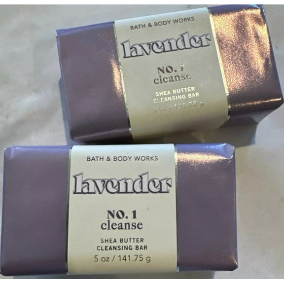 Bath And Body Works Lavender No. 1 Cleanser She Butter Cleansing Bar 5 Oz, 2 Pack