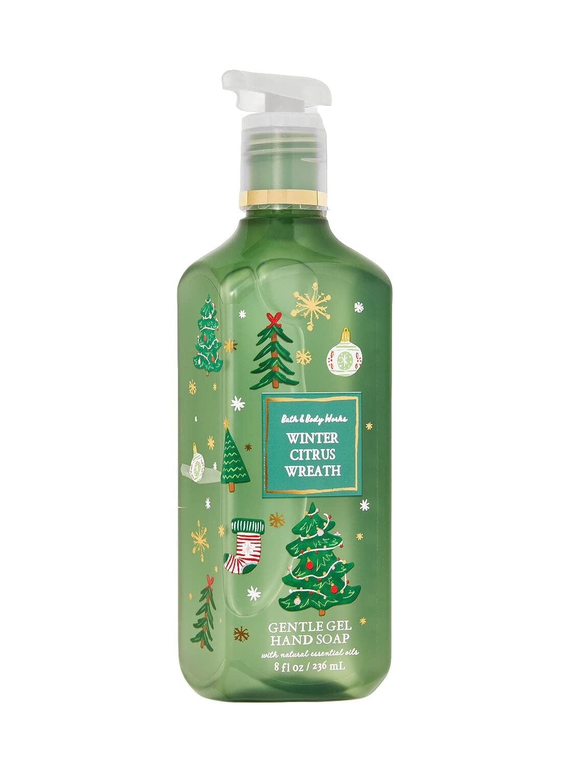 Bath And Body Works Winter Citrus Wreath Gentle Gel Hand Soap (2 Pack) - 8 Fl Oz / 236 Ml Each.