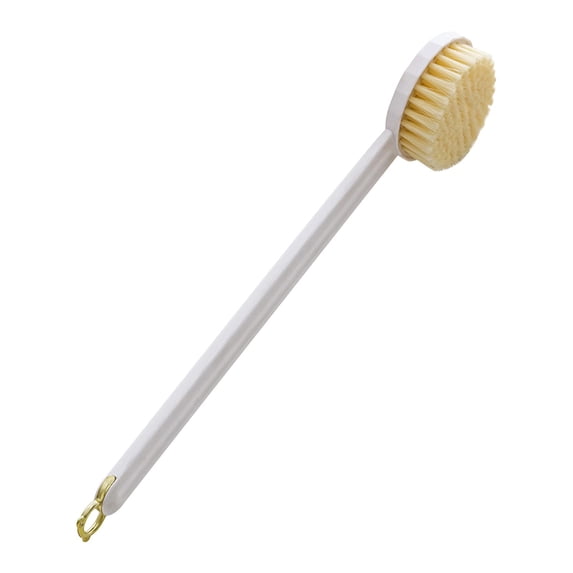 Bath Back Brush Long Handle for Shower with Soft Nylon Bristles, 37x8cm Body Scrubber and Exfoliator, Hair Brush for Fine Hair
