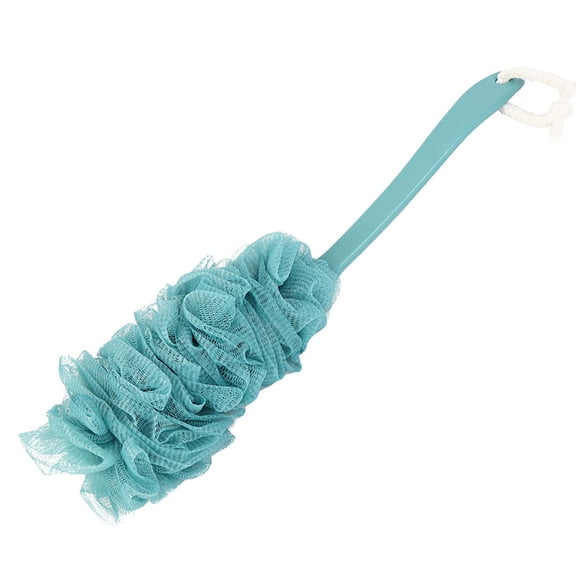 Bath Ball Long-Handled Shower Brush with Soft PE Mesh for Rich Foam & Gentle Skin Exfoliation, 1 Pack, Ideal for Daily Spa Bath