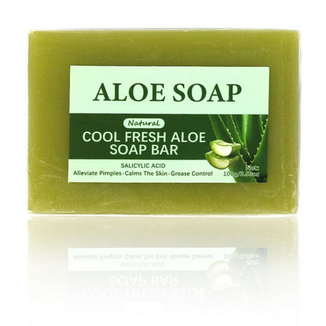 Bath Bar Soap, Face & Body Bar Soap, AloeVera Soap Moisturizing Plant Soap Bath Soap 100g