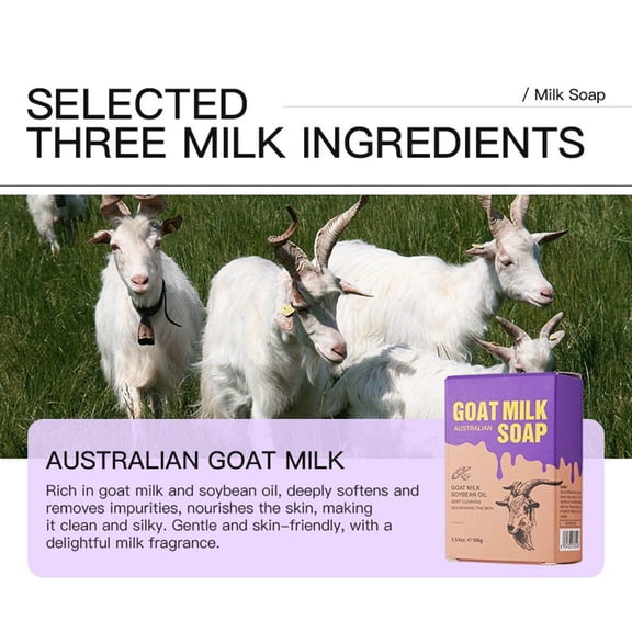 Bath Bar Soap, Face & Body Bar Soap, Milk Soap Long Lasting Fragrances Moisturizing Deeping Cleansing Body Facial Soap Suitable For Everyone To Use 100g