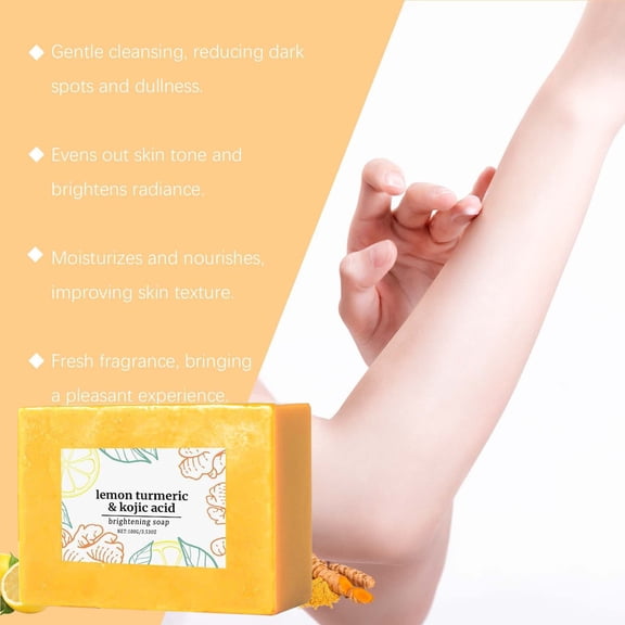 Bath Bar Soap, Face & Body Bar Soap, Soap Turmeric Soap Tablets Cleansing Turmeric Soap Facial And Body Shower Soap Firming Pores And Removing Pigments 100g