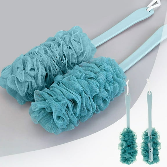 Bath & Bathing Accessories 2 PACK Long Handle Bath Sponge Shower Brush Soft Nylon Mesh Back Cleaner Washer Body Bath Brush for Personal Hygiene 2PCS