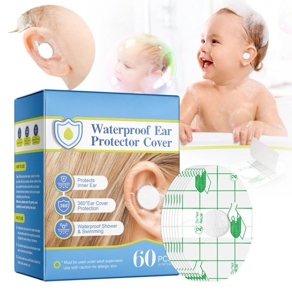 Bath & Bathing Ear Protector Cover Silicone for Shower Reusable Washable Suitable for All Types 60Pcs