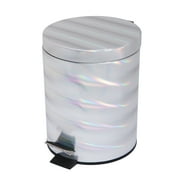 Bath Bliss 1.3 gal Holographic Round Step Pedal Bathroom Wastebasket