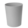 thumbnail image 1 of Bath Bliss 10 Liter Hammered Textured Plastic Bathroom Trash Can, Pewter, 1 of 8