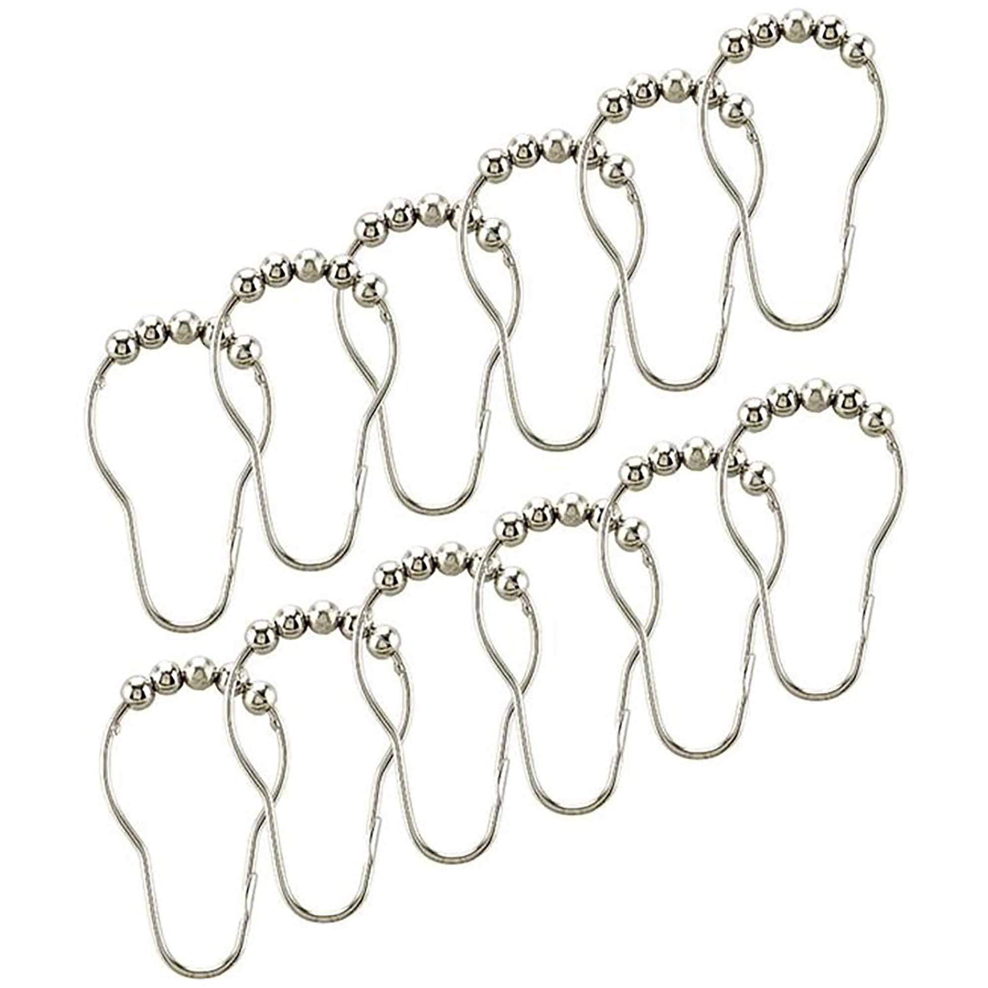 Bath Bliss, Shower Curtain Rings, Chrome Finish, 12 Pack - Walmart.com