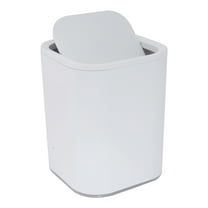 Bath Bliss 2.1 gal Acrylic Bathroom Trash Can, White