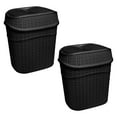 Bath Bliss 2 Pack 9.5 Liter Plastic Sailor Knot Swing Top Waste Bin in