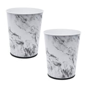 Bath Bliss 2 Pack Bathroom Trash Can in Marble