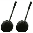 thumbnail image 1 of Bath Bliss 2 Pack Ceramic Dome Toilet Brush & Holder in Black, 1 of 6
