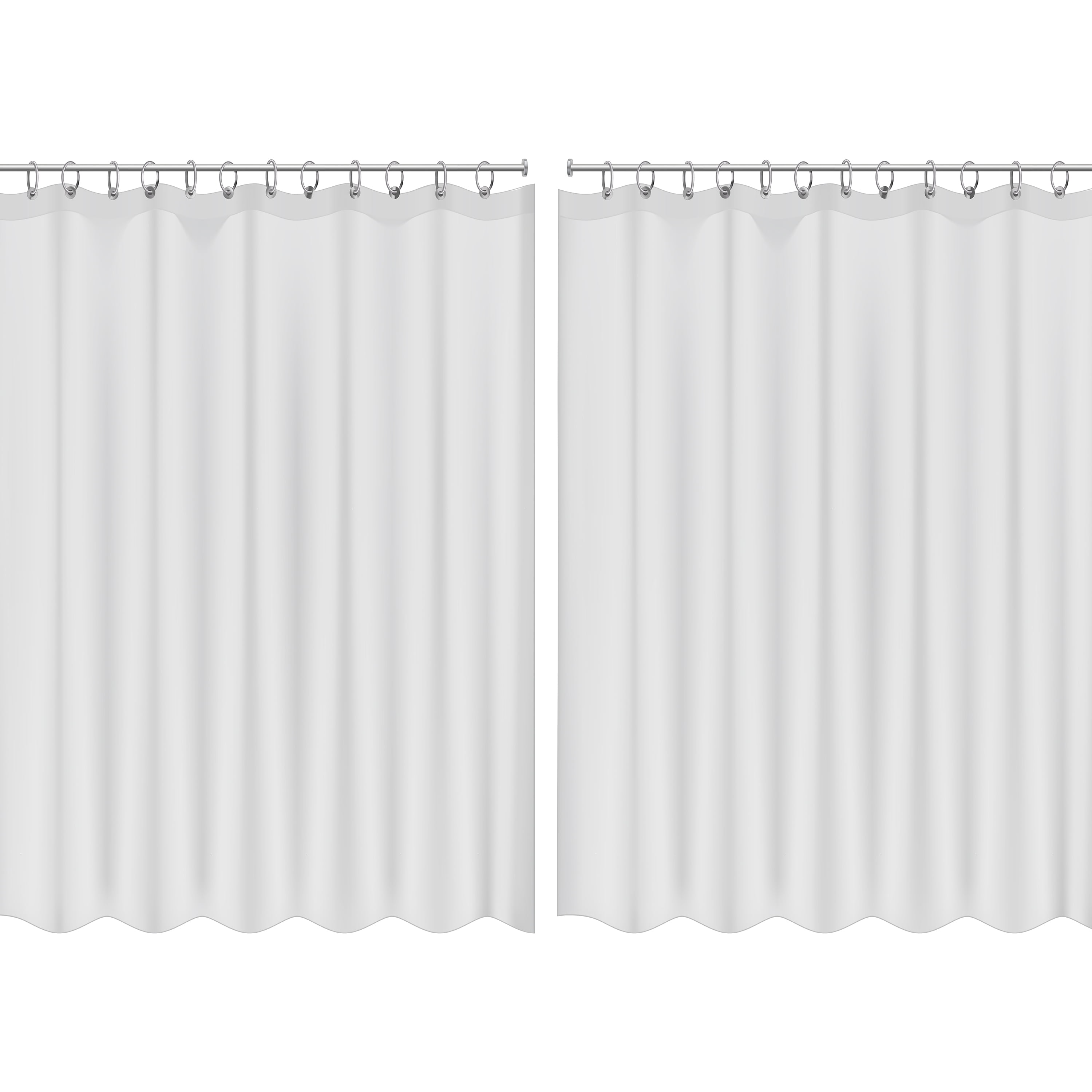 Clear Heavy Weight PEVA Shower Curtain Liner with Stainless Steel Grommets