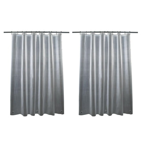 Bath Bliss 2 Pack PEVA 6 Gauge 70" x 72" Bathroom Shower Liner in Frost