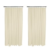 Bath Bliss 2 Pack PVC 70" x 72" Heavy Grommet Solid Bathroom Shower Liner in Solid Beige